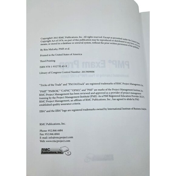Rita Mulcahys PMP Exam Prep Eighth Edition Book - Picture 8 of 8
